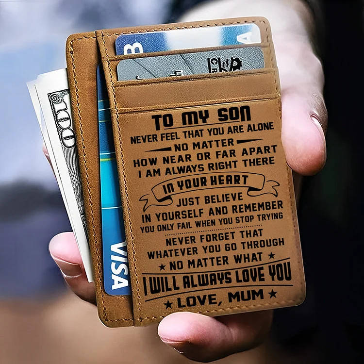 Mum To Son - No Matter What I Will Always Love You - Card Wallet The Cold Blanket