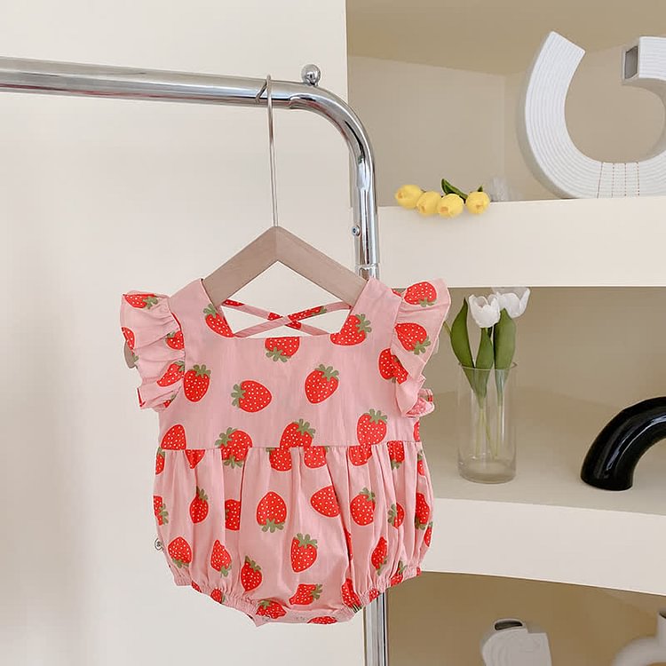 Baby Toddler Sister Match Strawberry Tee