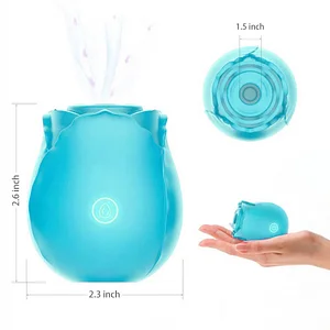 Blue Silicone Rose Toy for Luxurious Pleasure and Sensory Delight