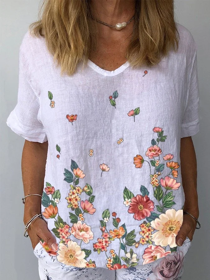 Women's Floral Print T-Shirt