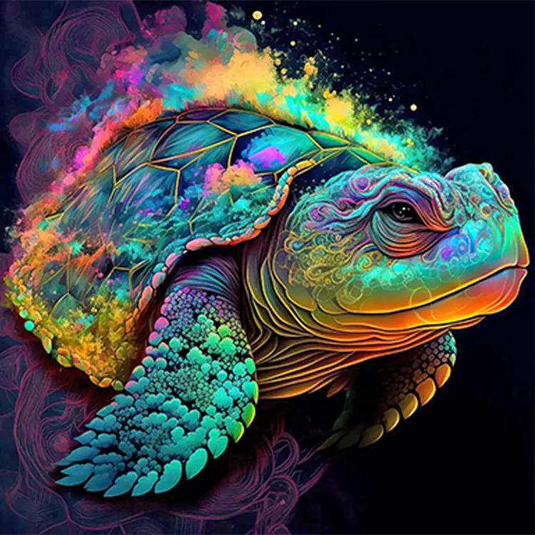 Colored Sea Turtle 30*30CM(Canvas) Full Round Drill Diamond Painting gbfke