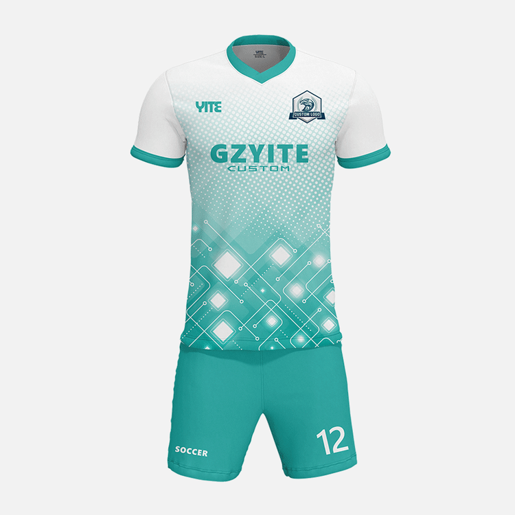 YITE | YTZQ138-White  And Green Soccer Uniforms