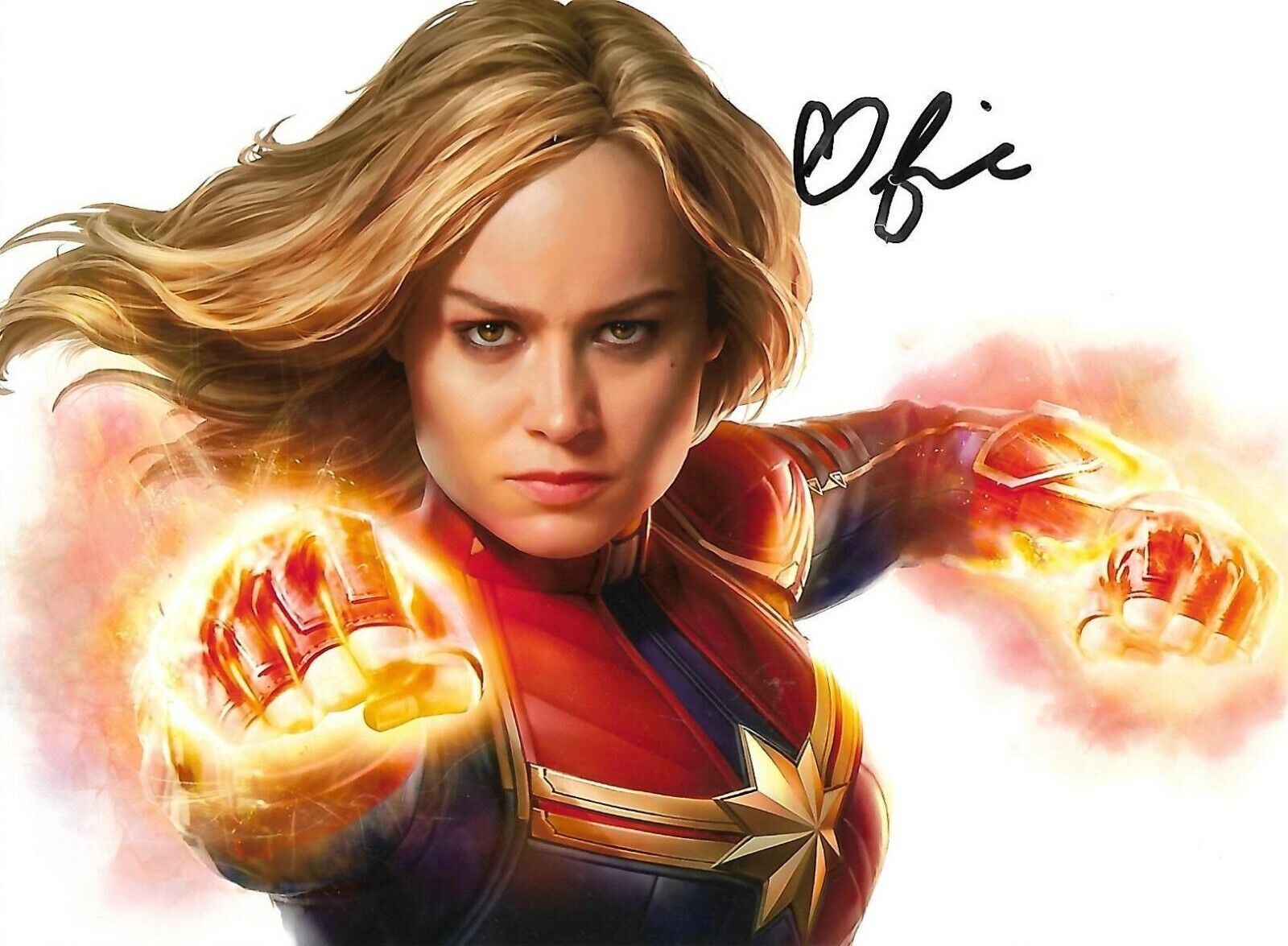 Brie Larson signed Autographed Photo Poster painting Captain Marvel