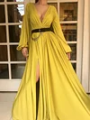 Solid Color Long Sleeves Bohemia Maxi Dress