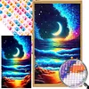 Sea Wave Moon - Round AB Drills Diamond Painting(75*45cm)