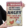 Chicken Warning - Vintage Metal Signs(8*12Inch/12*16Inch) - Chicken
