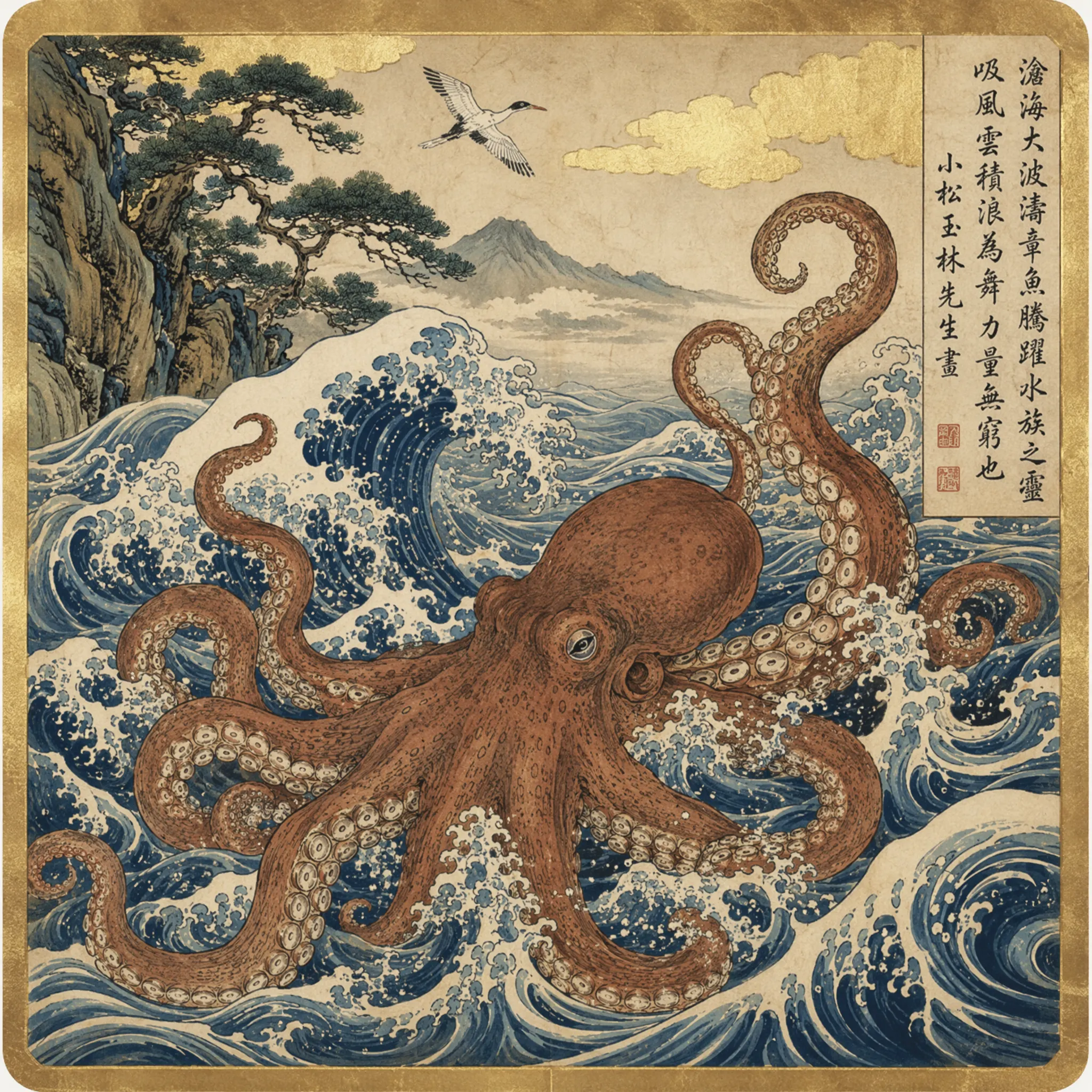 Ukiyo-e octopus inspiration artwork