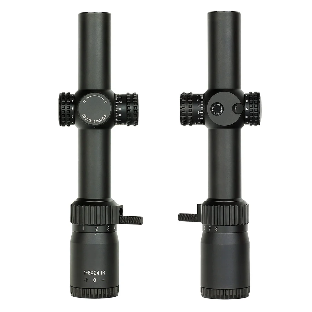 ohhunt® 1-8X24 IR 30MM SFP Red Illuminator Glass Etched Reticle LPVO Tactical Scope