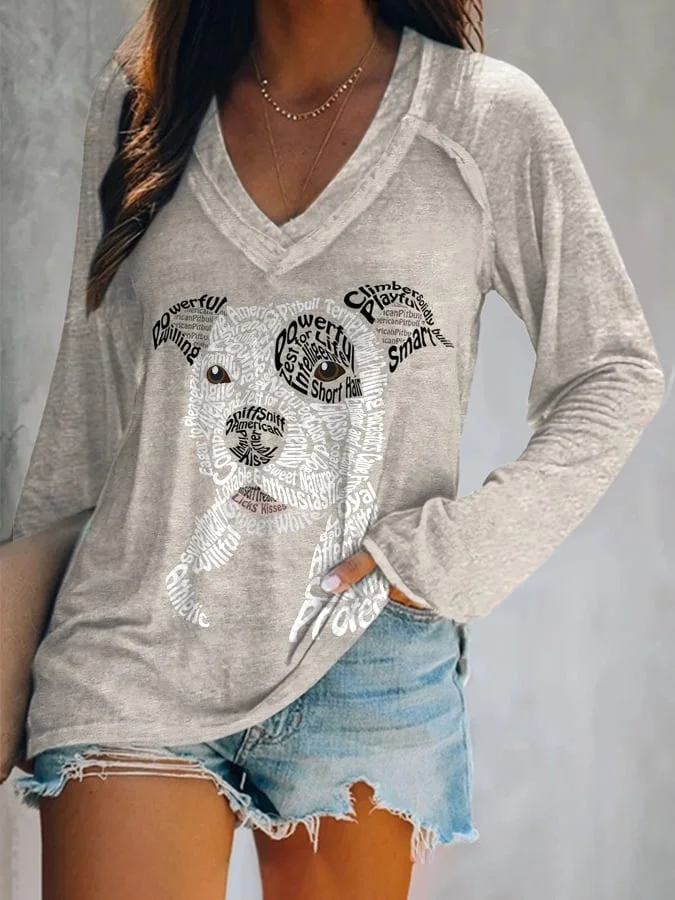 Women's American Pit Bull Terrier Print T-Shirt