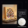 (25x25cm)DIY Pearl Painting Xmas Framed Handmade Pearl Material Art Kit Living Room Decor