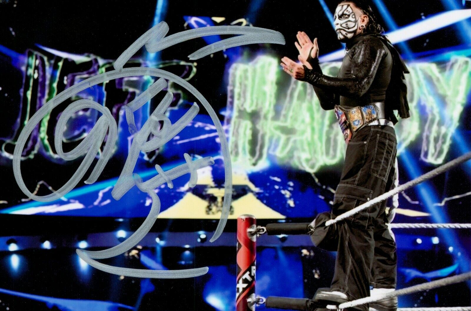 Jeff Hardy Hand Signed 6x4 Photo Poster painting WWE WWF Wrestling Superstar TNA Autograph + COA