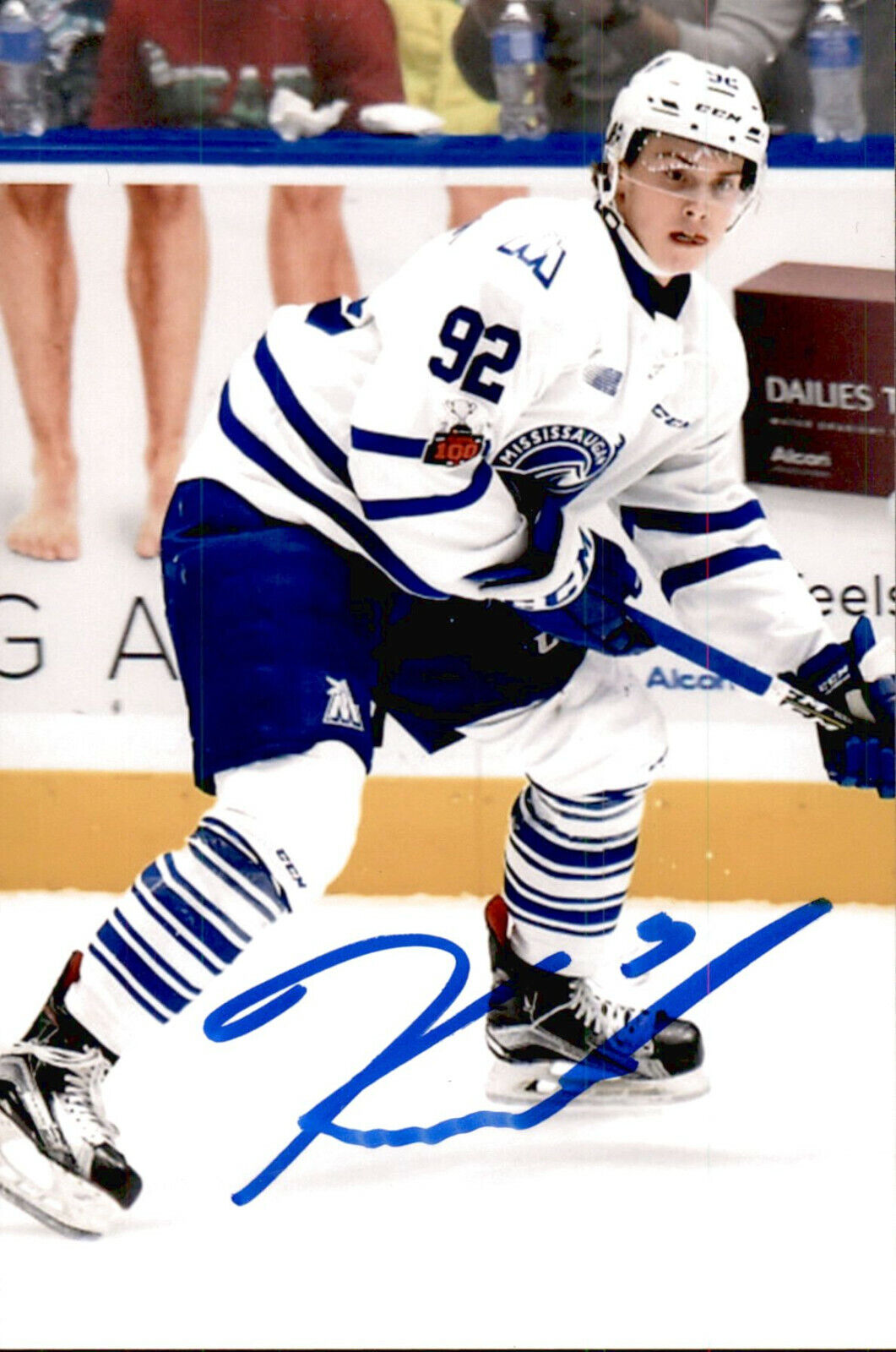 Keean Washkurak SIGNED auto 4x6 Photo Poster painting MISSISSAUGA STEELHEADS / ST LOUIS BLUES #3