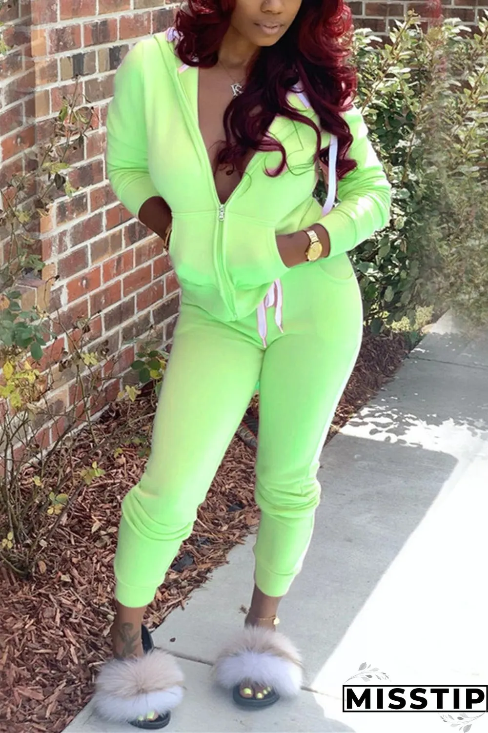 Grey Fashion Casual Solid Basic Hooded Collar Long Sleeve Two Pieces