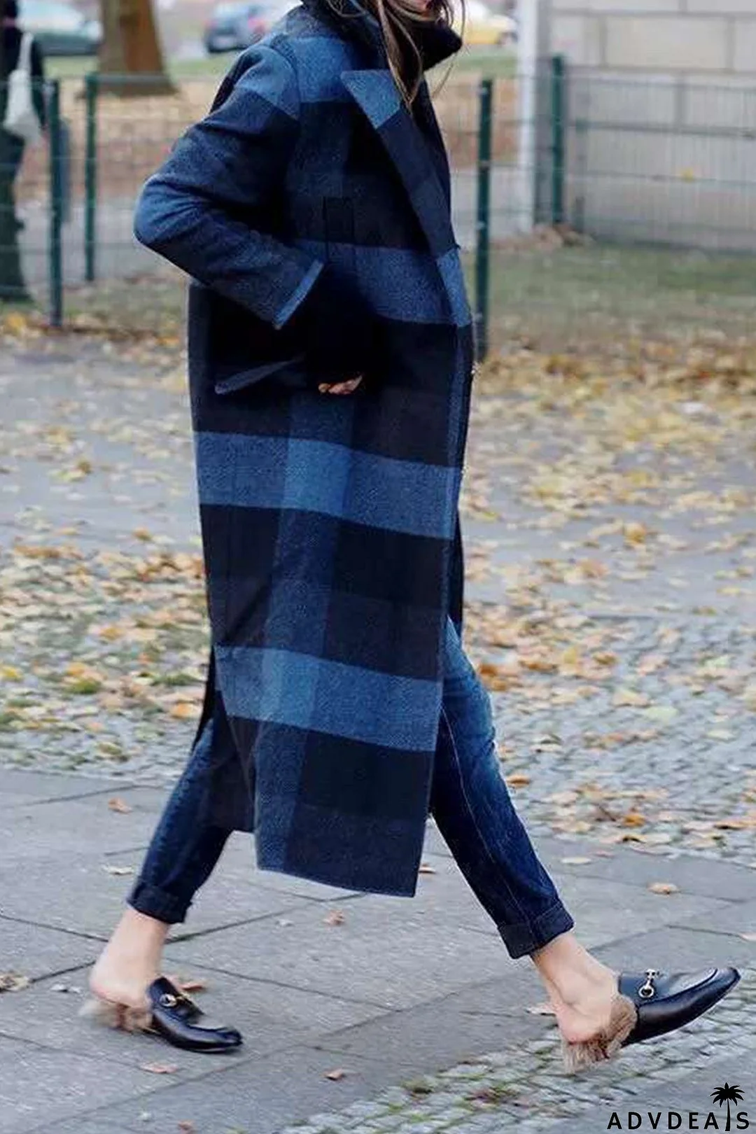 Rabbit Fur Lined Leather Loafer Mules