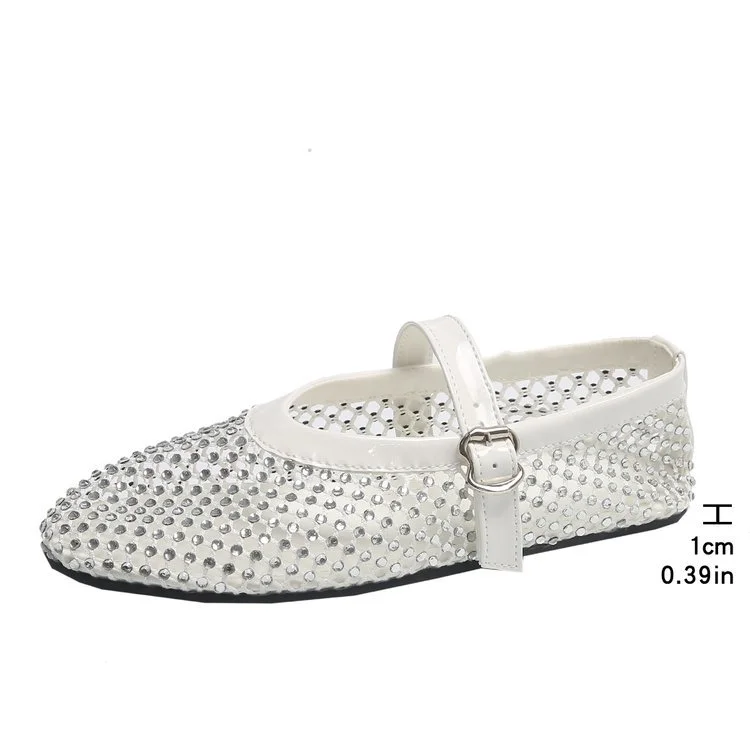 Yyvonne Fishing Grid Hollow Mary Jane Single Shoes Women Go Out In The Summer Of 2025 New Sandals