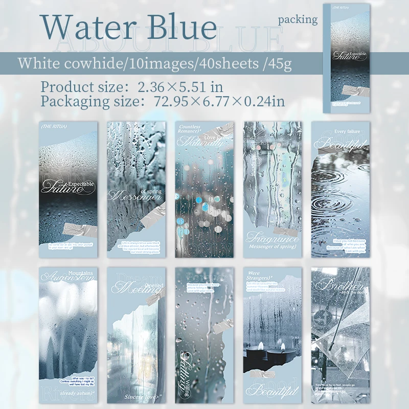 Journalsay About Blue Series Literary Scene Landscaping Memo Pad Material Paper 