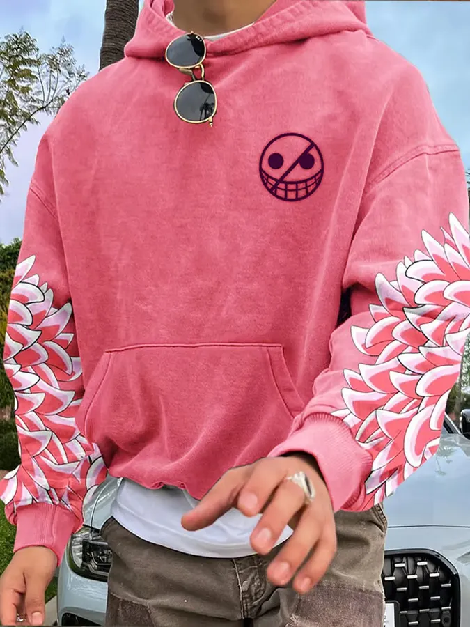 Men's Stylish One Piece Donquixote Doflamingo Comic Hoodie