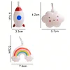 1pc 1.5m 10-led Mixed Color Cloud, Rainbow, Rocket Shaped Battery Powered String Lights For Bedroom, Birthday, Outdoor, Tent Decoration