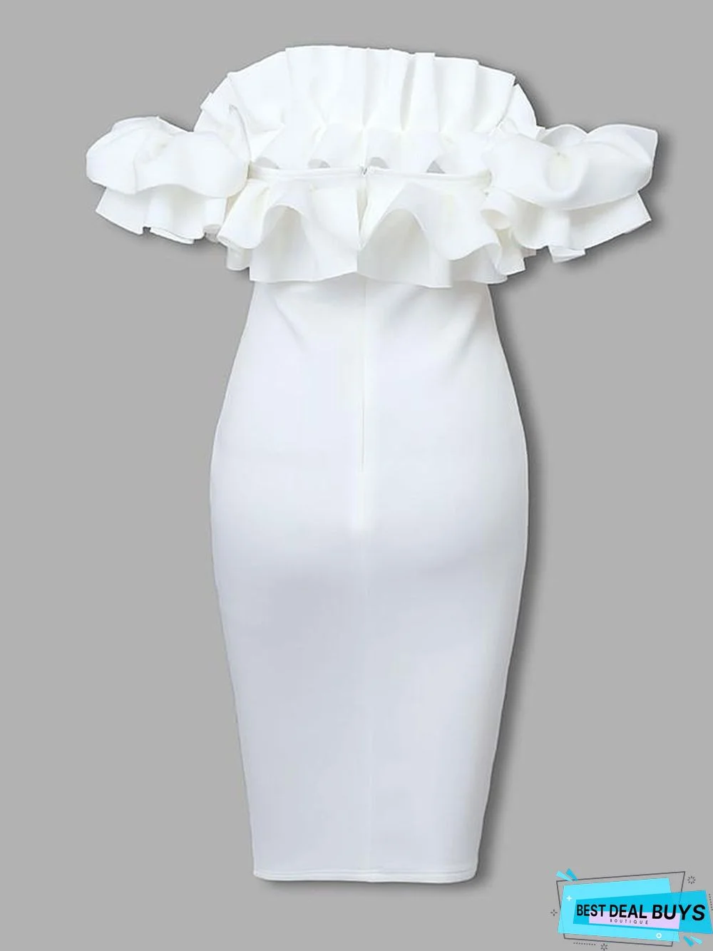 Women's Sheath Dress Knee Length Dress Sleeveless Ruched Fall Spring Hot Elegant Sexy Cotton White Black