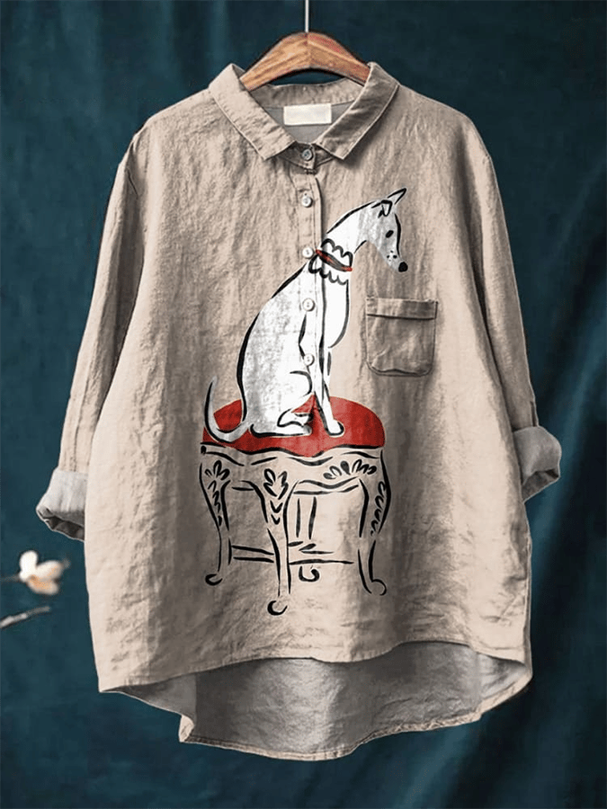 Women's Huggies Puppy Print Casual Shirt