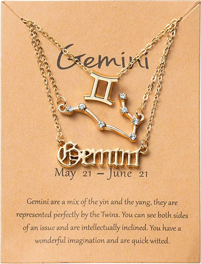 Zodiac Sign Necklace Set