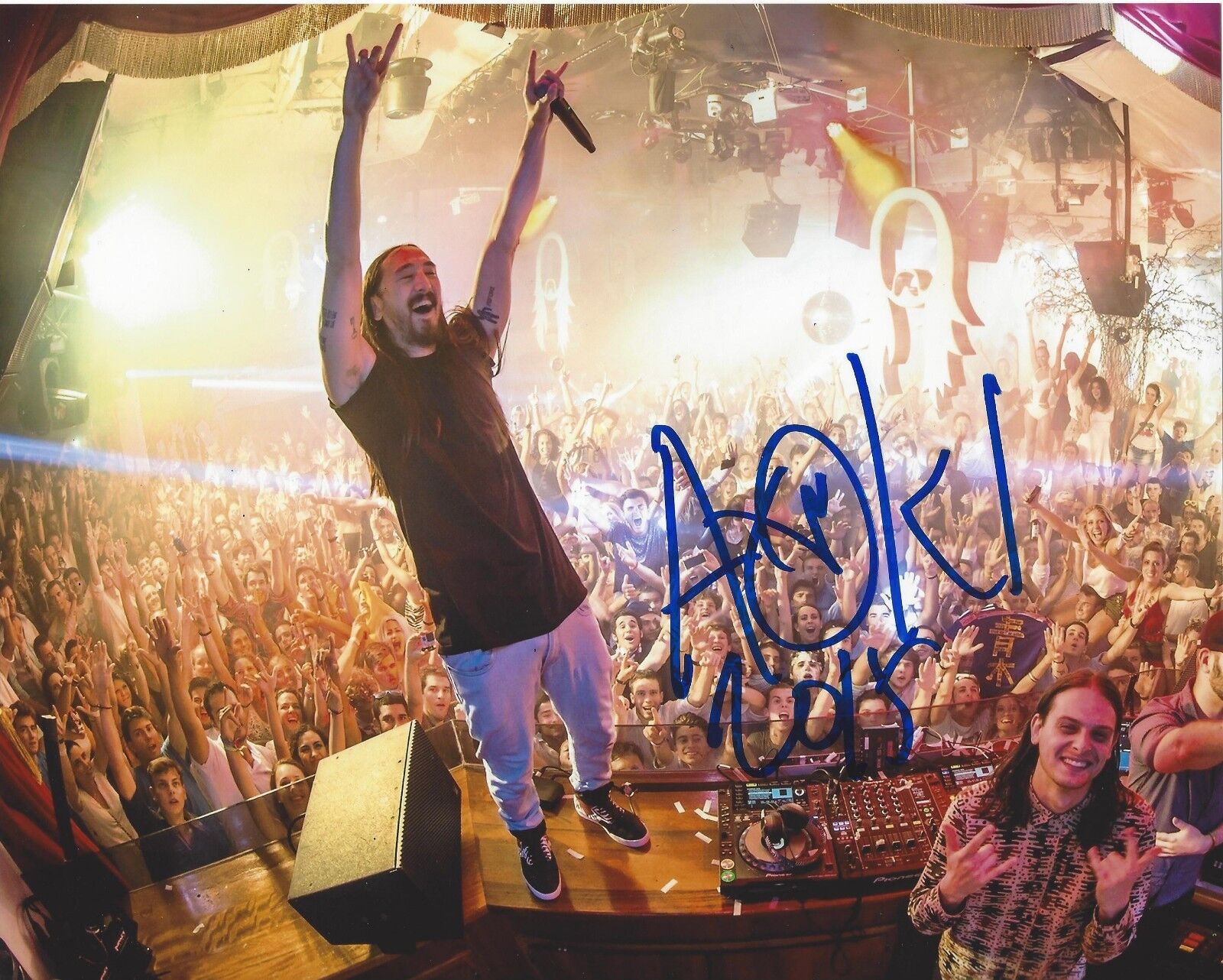 STEVE AOKI DIM MAK DJ TECHNO AUTHENTIC SIGNED 8X10 Photo Poster painting 3 W/COA PROOF