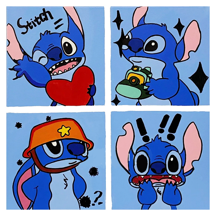 Disney Cartoon Stitch 11CT Stamped Cross Stitch 50*50CM