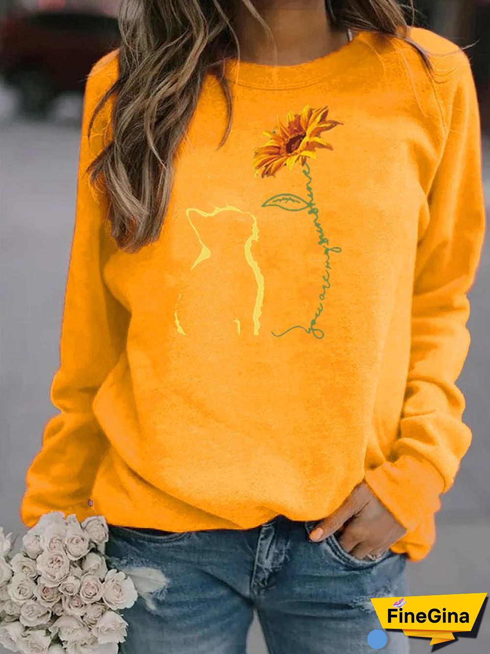 Women Casual Printed Long Sleeve Sweatshirts