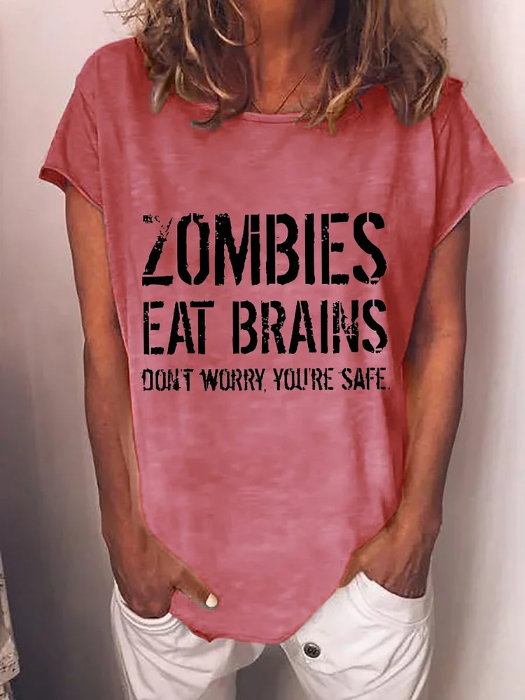Bestdealfriday Zombies Eat Brains Women Tee