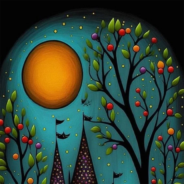 Abstract Trees 30*30CM (Canvas) Full Round Drill Diamond Painting gbfke
