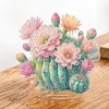 Cactus acrylique en fleurs - ornement d&rsquo;artisanat 5d bricolage