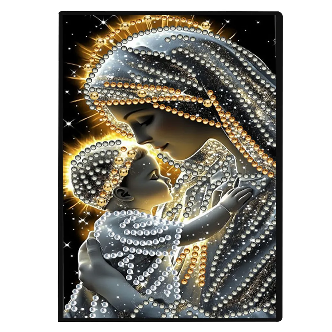 5D DIY Rhinestone Art Painting Notebook Kit for Holiday Birthday Gift (Lady)