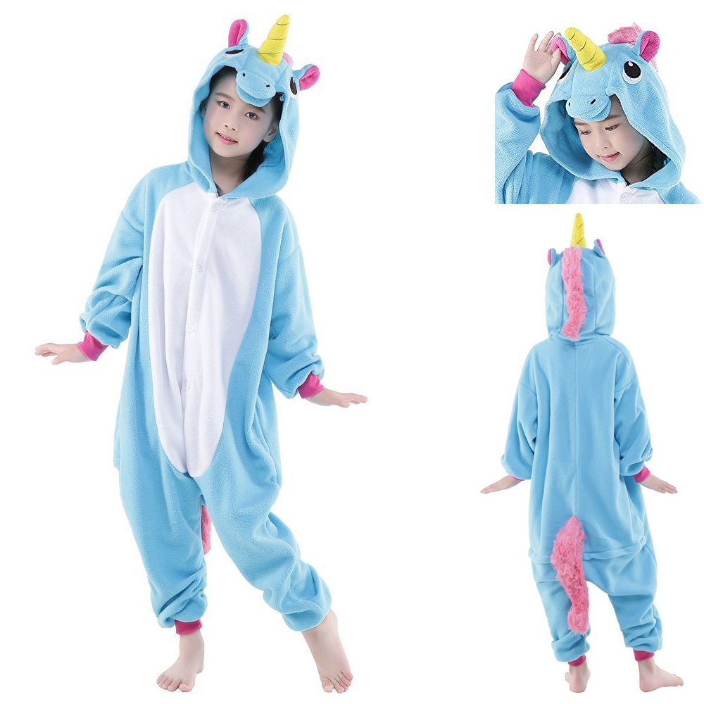 Unicorn Kids kigrumi Onesie Hoodie Animal Costume Pajamas-Pajamasbuy