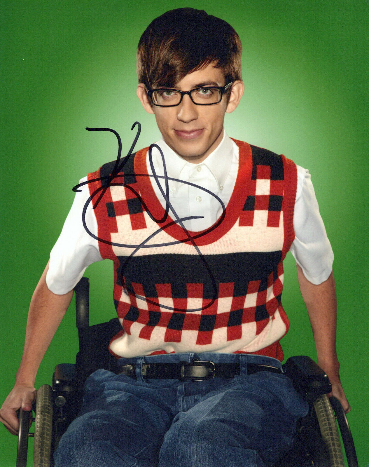 Kevin McHale Glee autographed Photo Poster painting signed 8X10 #4 Artie Abrams