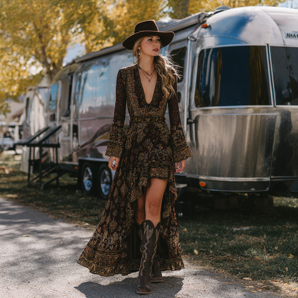 Women's Western Bohemian Vintage Dress