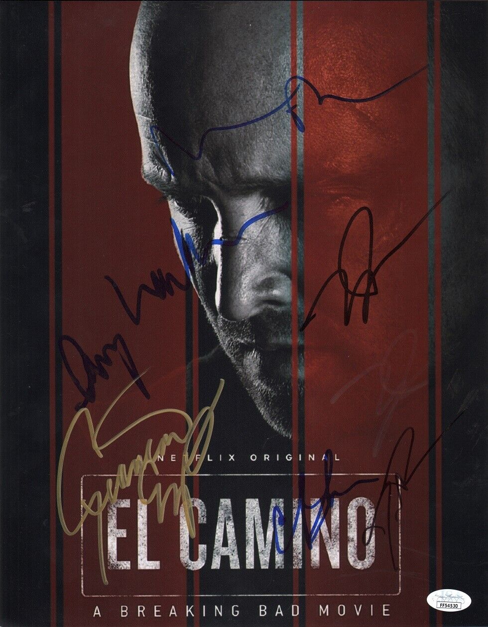 EL CAMINO -BREAKING BAD Cast(x6) Authentic Signed AARON PAUL 11x14 Photo Poster painting JSA COA