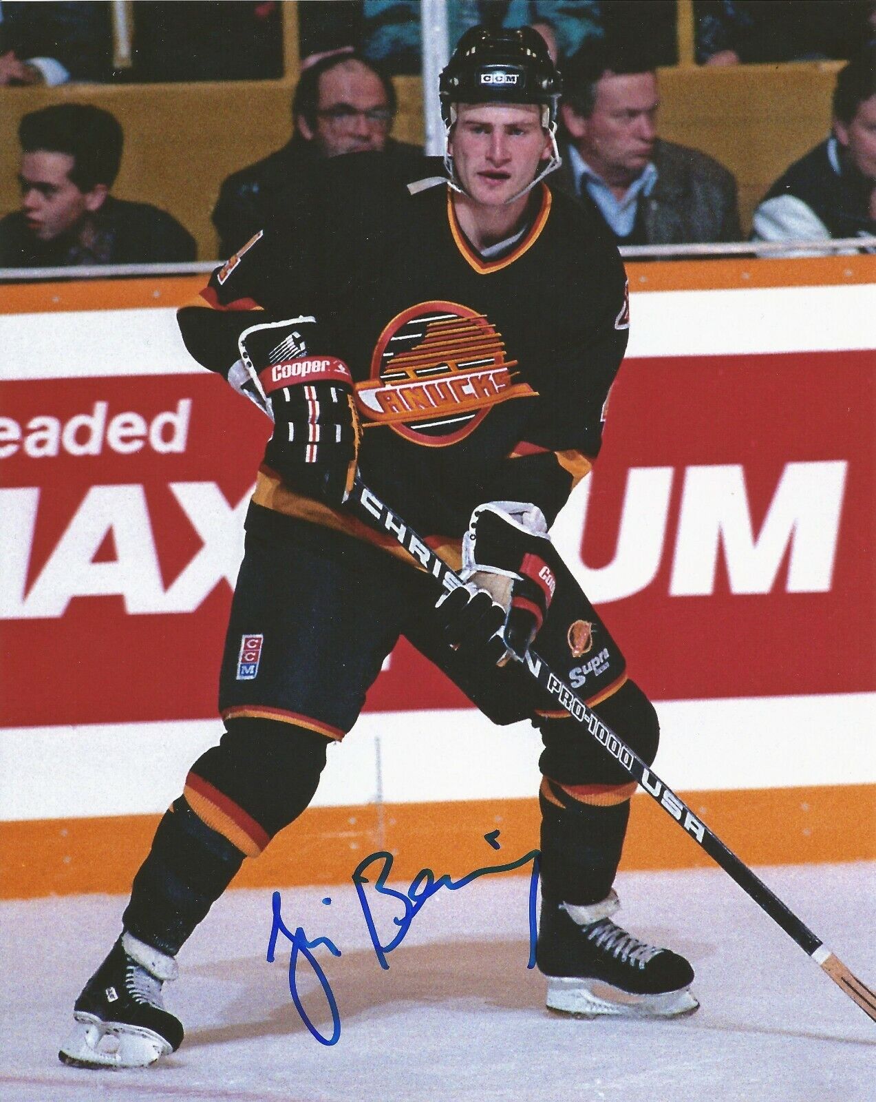 JIM BENNING SIGNED VANCOUVER CANUCKS 8x10 Photo Poster painting with COA