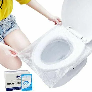 Hugoiio™ Biodegradable Disposable Plastic Toilet Seat Cover.