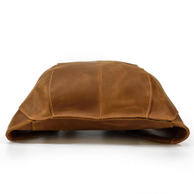 Handmade Crazy Horse Leather Men's Backpack