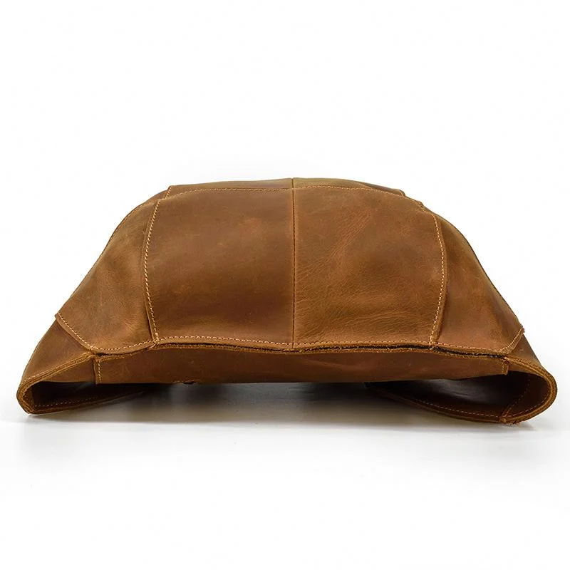 Handmade Crazy Horse Leather Men's Backpack