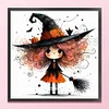 Witch-11CT Stamped Cross Stitch 45*45cm/17.72*17.72in