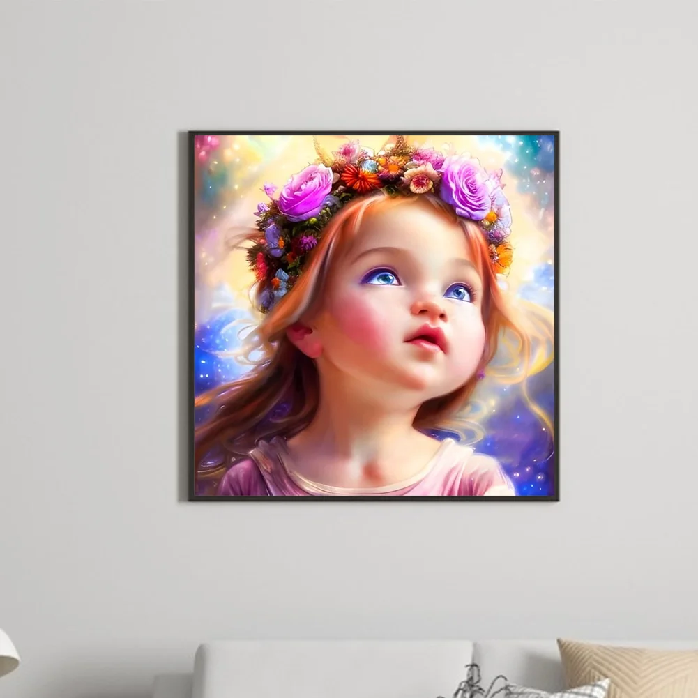 Full Round Diamond Painting 40*40cm - Little Girl