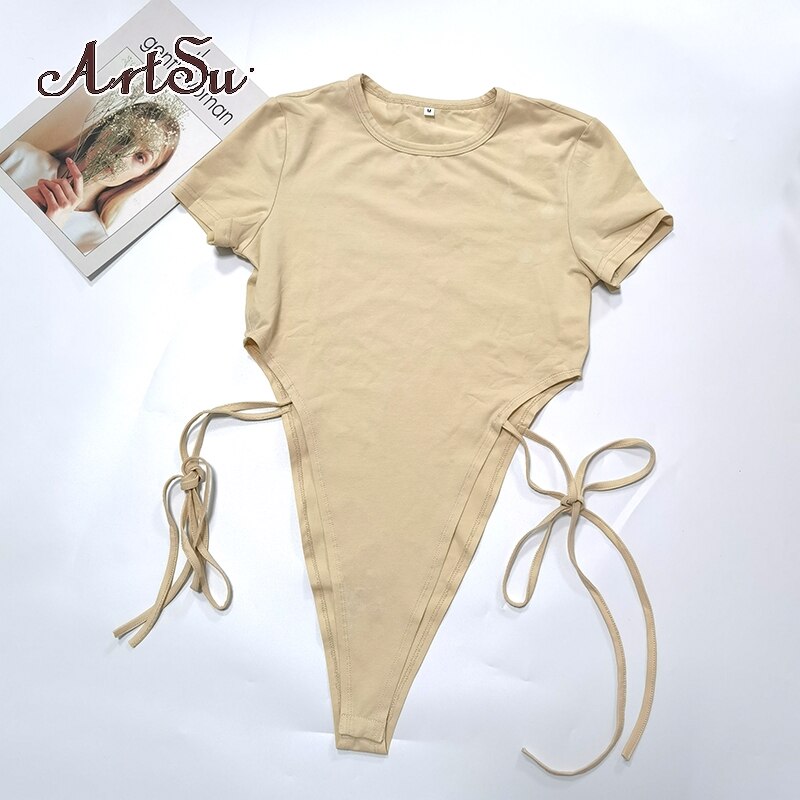 Toloer Tie Up High Waist Dragon Print Bodysuit Black Short Sleeve Sexy Body Suit Romper Women Bodycon Short Jumpsuits New 6