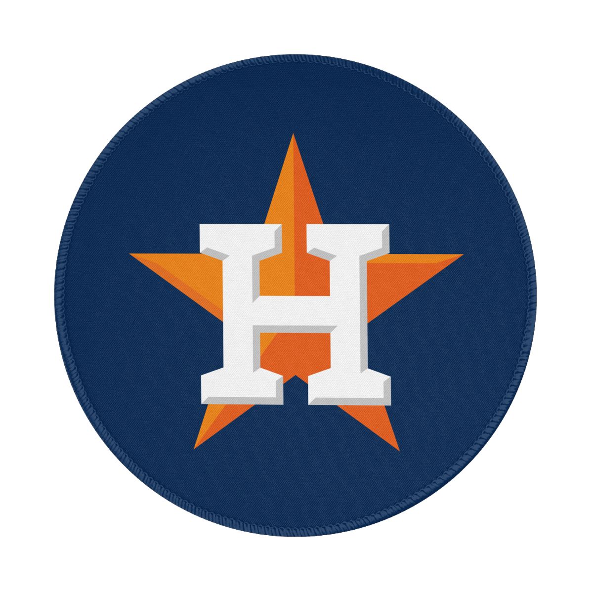 Houston Astros Cap Logo Non-Slip Rubber Round Mouse Pad