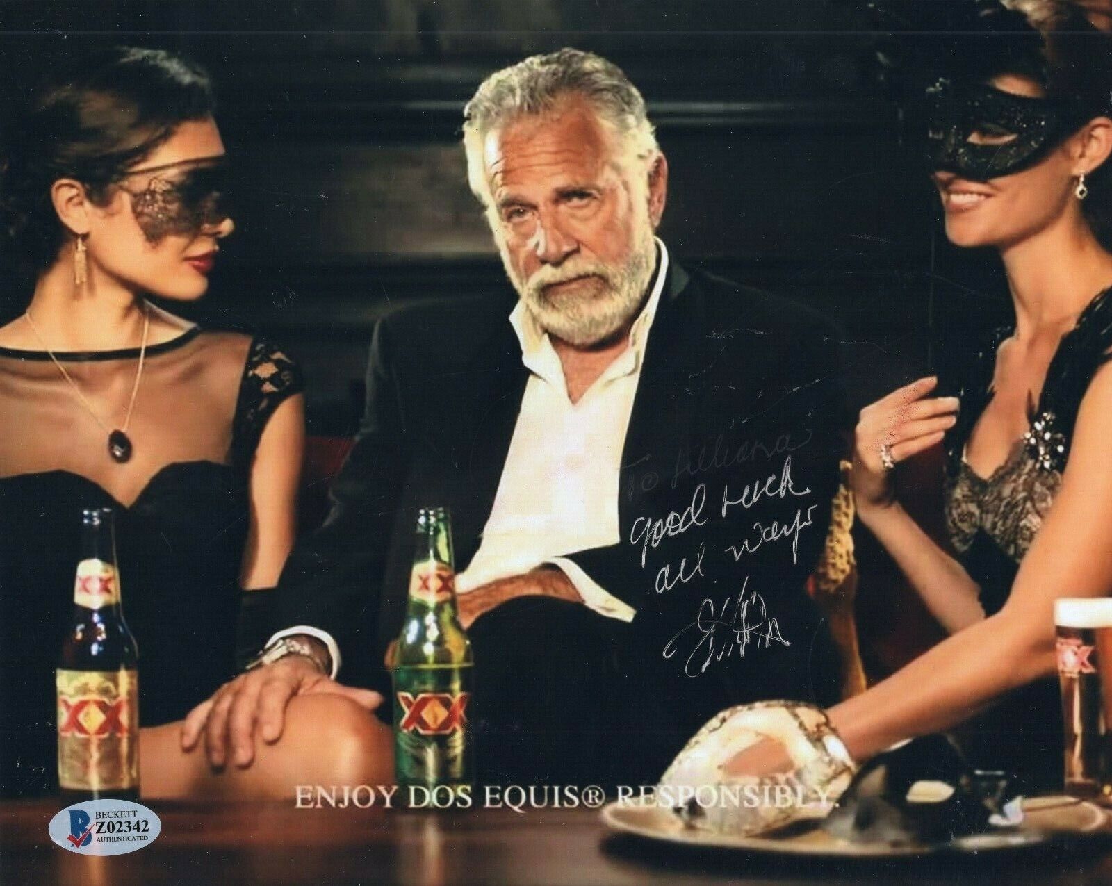 Jonathan Goldsmith Signed Most Interesting Man 8x10 Photo Poster painting w/Beckett COA Z02342