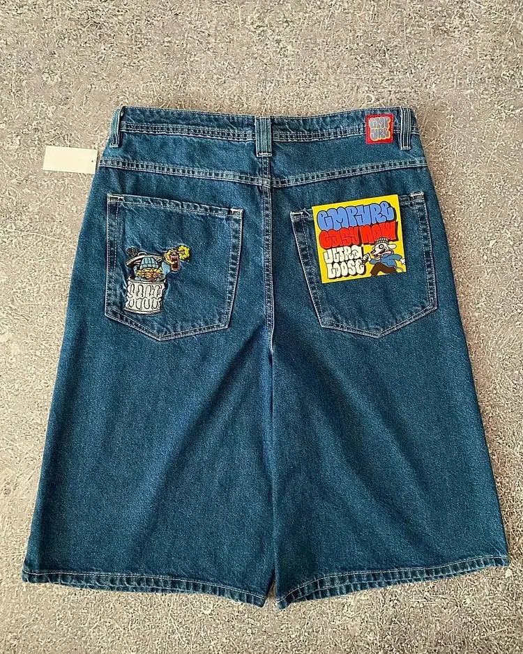 Antique Patchwork Denim Short