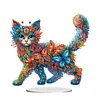 Diamond Painting Acrylic Cat Desktop Ornament Rhinestones Decorations for Adults