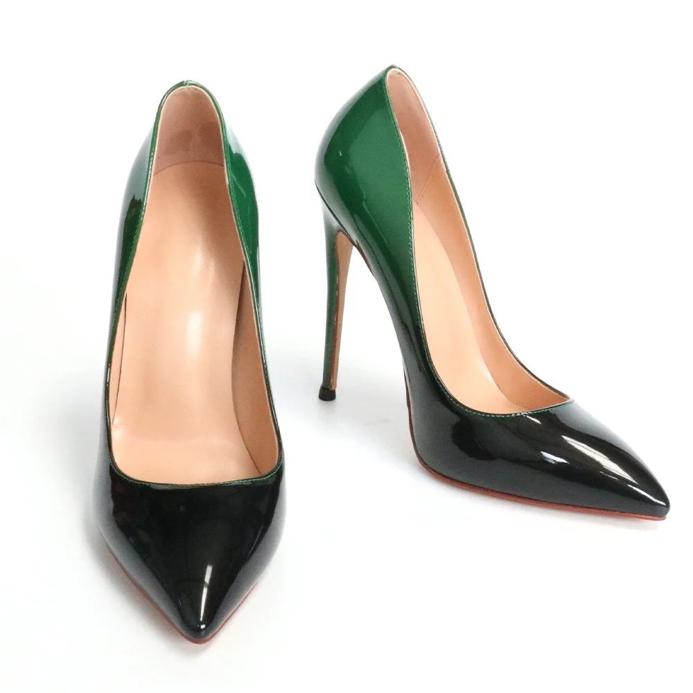 120mm Gradient High Heels Fashion Pumps Patent-MERUMOTE