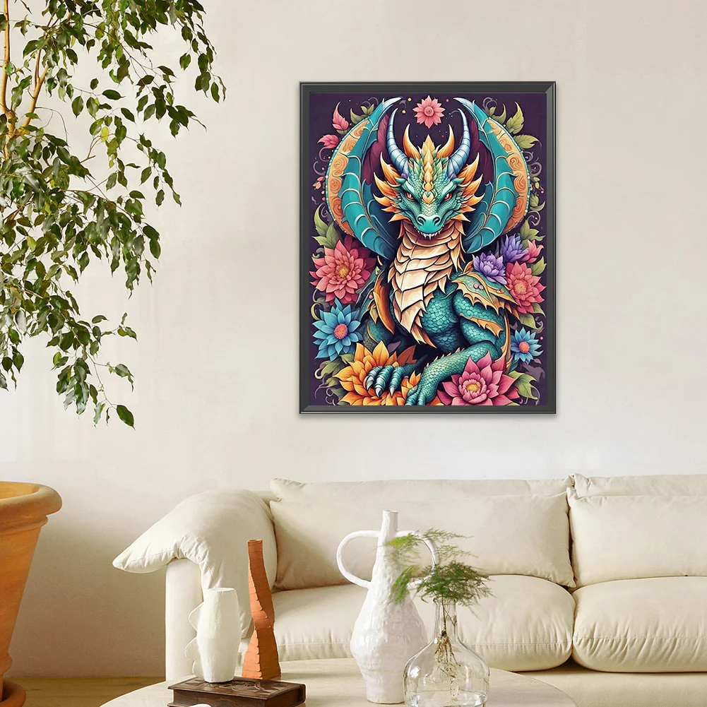 Diamond Painting - Full Round Drill - Colorful Dragon(Canvas|30*40cm)