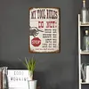 Mes r&egrave;gles d&rsquo;outils - Panneaux en &eacute;tain m&eacute;tallique(20*30cm/30*40cm) - Garage